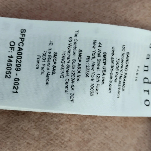 SANDRO Paris Happy  Wool Cropped Cardigan Sweater Size 2 NWOT - Picture 5 of 12